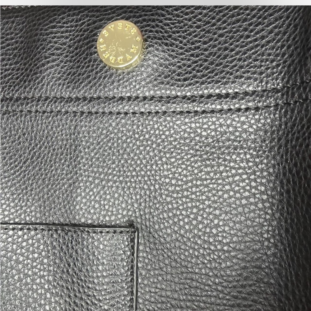 SOLD Steve Madden Black Shoulder Bag with Gold Accents - Picture 3 of 8